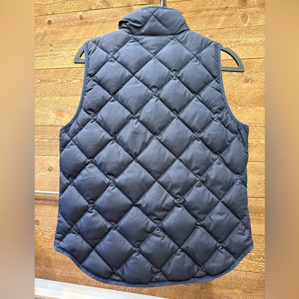 J. Crew Navy Quilted Vest with Gold Details - Picture 2 of 4